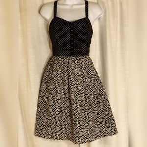 Polkadot Dress with Cross Back Straps